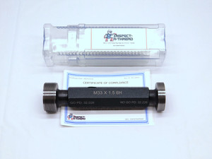 NEW M33 X 1.5 6H METRIC THREAD PLUG GAGE 33 GO NO GO P.D.'S = 32.026 & 32.226 - DW40762MSAF
