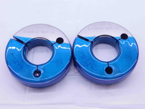 1 1/2 12 UNJF 3A THREAD RING GAGES 1.5 1.50 GO NO GO P.D.'S = 1.4459 & 1.4411 - DW40853LVR