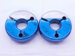 1" 16 UNJ 3A THREAD RING GAGES 1.0 1.00 1.000 GO NO GO P.D.'S = .9594 & .9557 - DW40854LVR
