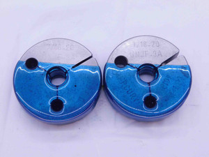 7/16 20 UNJF 3A THREAD RING GAGES .4375 GO NO GO P.D.'S = .4050 & .4019 CHECK - DW40856LVR