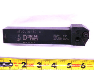 DORIAN MTVOL16-5D-A LATHE TURNING TOOL HOLDER 1" SHANK TN-54 INSERTS 5 3/4 OAL - JJ1258BU5