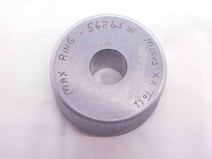 .56265 CLASS XX MASTER PLAIN BORE RING GAGE .5625 +.0001 OVERSIZE 9/16 14.291 mm - NS6102CH5