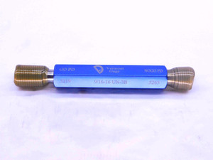 NEW 9/16 16 UN 3B VERMONT THREAD PLUG GAGE .5625 GO NO GO P.D.'S = .5219 & .5265 - DW40965VTG