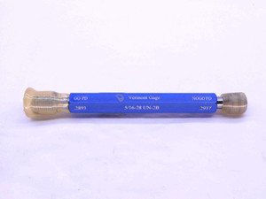 NEW 5/16 28 UN 2B VERMONT THREAD PLUG GAGE .3125 GO NO GO P.D.'S = .2893 & .2937 - DW40968VTG