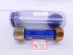 NEW 2" 8 UN 3B VERMONT THREAD PLUG GAGE 2.0 GO NO GO P.D.'S = 1.9188 & 1.9264 - DW40979VTG