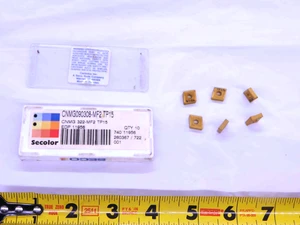 6pcs NEW SECO CNMG-090308-MF2 TP15 TiN CARBIDE TURNING INSERTS CNMG 090308 322 - JJ1462CH5
