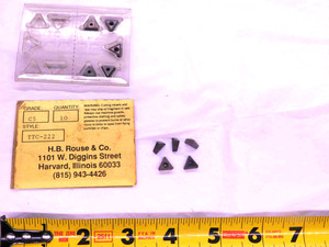 10pcs NEW H.B. ROUSE TTC-222 C5 TiCN COATED CARBIDE TURNING INSERTS INDEXABLE - JJ1483CH5