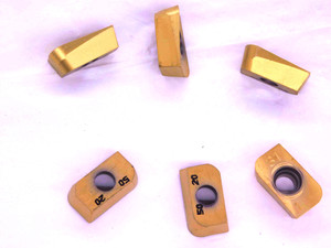 6pcs NEW VALENITE AP160632 ERC31 VP5020 TiN COATED CARBIDE MILLING INSERTS - JJ1487CH5