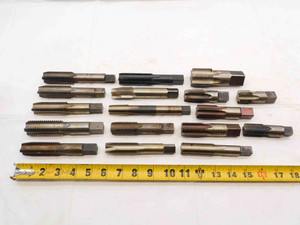 17pc LOT HSS PLUG BOTTOMING & PIPE TAPS STRAIGHT & SPIRAL POINT FLUTE THREADING - NS6214CH5