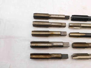 17pc LOT HSS PLUG BOTTOMING & PIPE TAPS STRAIGHT & SPIRAL POINT FLUTE THREADING - NS6214CH5