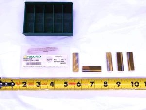 5pcs NEW TOOL FLO TI1-12UN-I GP3 TiN COATED CARBIDE THREADING INSERTS 12 TPI UN - DCT-JJ1599