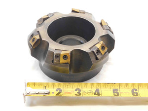 INGERSOLL ? 5" O.D. FACE MILL 6D2C04R01 1 1/2 PILOT 5/8 KEY HOLDS 6 INSERTS 5.0 - NS6301BB6