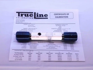 CERTIFIED 1" 20 UNEF 2A SET THREAD PLUG GAGE 1.0 GO NO GO PD'S = .9661 & .9616 - DW41107TLC