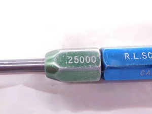 .2500 CLASS XX CARBIDE PIN PLUG GAGE ONSIZE 1/4 6.350 mm .250 INSPECTION CHECK - NS6327CH5