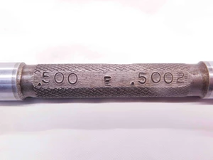 .5000 & .5002 PIN PLUG GAGE GO NO GO ONSIZE 1/2 12.705 mm .500 INSPECTION CHECK - NS6331CH5