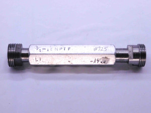 3/4 14 NPTF L1 & L3 PIPE THREAD PLUG GAGE .75 .750 .7500 N.P.T.F. DRYSEAL TAPER - DW41153LVR
