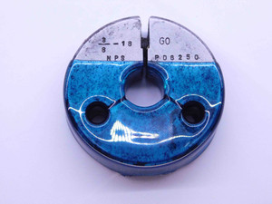 3/8 18 NPS PIPE THREAD RING GAGE .375 GO ONLY P.D. = .6250 2A NPSM STRAIGHT - DW41163BB6