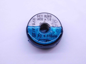 M10 X 1 6H METRIC SOLID SETTING THREAD RING GAGE 10 1.0 GO ONLY P.D. = 9.350 6h - DW41166BB6
