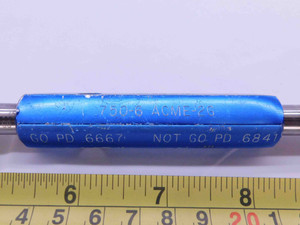 3/4 6 ACME 2G EXTRA LONG THREAD PLUG GAGE .75 GO NO GO P.D.'S = .6667 & .6841 - DW41174BB6