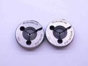 NEW 2 56 UNC 2A VERMONT THREAD RING GAGES #2 .086 GO NO GO PD'S = .0738 & .0717 - DW41202VTG
