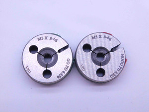 NEW M5 X .8 6g VERMONT THREAD RING GAGES 5 0.8 GO NO GO P.D.'S = 4.456 & 4.361 - DW41204VTG