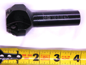 ISCAR 1" - 1.56" DIA. 60 DEGREE INDEXABLE CHAMFER MILL E60-D1.00-W.75 3/4 SHANK - JJ1751CH5