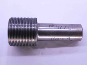 SHOP MADE M42 X 2 THREAD PLUG GAGE 42 2.0 GO ONLY P.D. = 1.602 INSPECTION CHECK - DW41225CH5