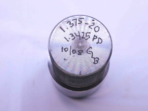 SHOP MADE 1 3/8 20 THREAD PLUG GAGE 1.375 1.3750 GO ONLY P.D. = 1.3425 CHECK - DW41244CH5