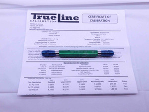 CERTIFIED M10 X 1.25 6g SET THREAD PLUG GAGE 10 GO NO GO P.D.'S = 9.160 & 9.042 - DW41323TLC