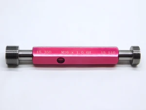 NEW M16 X 1.0 6H METRIC THREAD PLUG GAGE 16.0 1 GO NO GO PD'S = 15.350 & 15.510