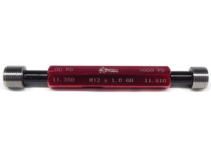 NEW M12 X 1.0 6H METRIC THREAD PLUG GAGE 12.0 1 GO NO GO P.D.'S= 11.350 & 11.510