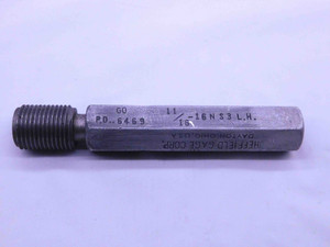 11/16 16 NS 3 LEFT HAND THREAD PLUG GAGE .6875 GO ONLY P.D. = .6469 UN 2B 3B - DW41369CH5