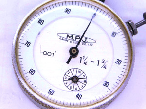 M.P.J. DIAL GROOVE GAGE 1 1/4 TO 1 3/4 DIAMETER RANGE .001" GRADUATION 1.25 1.75 - JJ1878BB6