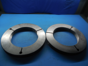 6 1/2  12 UNJ 3 THREAD RING GAGES 6.50 GO NO GO P.D.'S = 6.4459 & 6.4407
