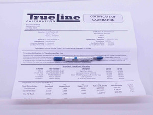 CERTIFIED 8 36 UNF 3A SET THREAD PLUG GAGE #8 .164 GO NO GO PDS= .1460 & .1439 - DW41428TLC
