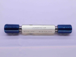 .911 20 NS 2A SPECIAL SET THREAD PLUG GAGE .9110 GO NO GO P.D.'S = .8785 & .8749 - DW41435BB6