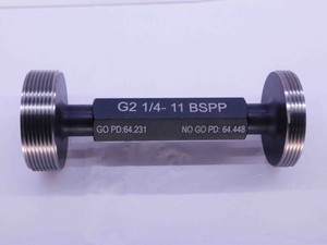 NEW G2 1/4 11 BSPP PIPE THREAD PLUG GAGE 2.25 2 1/4 GO NO GO PDS 64.231 & 64.448 - DW41440MSAF