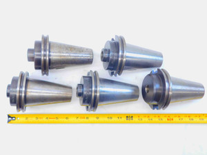 5pc LOT OF CAT 50 MORSE TAPER #2 TOOL HOLDER STUB LENGTH 1 1/2 PROJECTION MT2