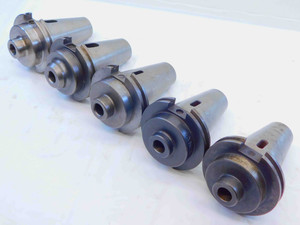 5pc LOT OF CAT 50 MORSE TAPER #2 TOOL HOLDER STUB LENGTH 2" PROJECTION MT2