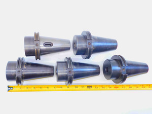 5pc LOT OF CAT50 MORSE TAPER #2 TOOL HOLDER STUB LENGTH 2" PROJECTION MT2
