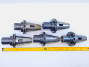 5pc LOT OF CAT50 MORSE TAPER #4 TOOL HOLDER 3 3/8 PROJECTION MT4 MT#4