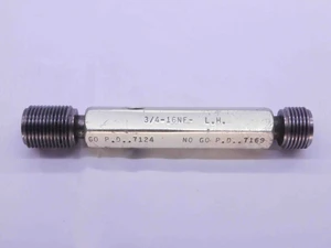 3/4 16 NF LEFT HAND SPECIAL THREAD PLUG GAGE .75 GO NO GO PD'S = .7124 & .7169 - DW41452CH5