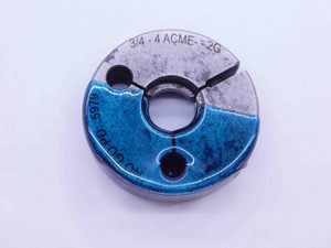 3/4 4 ACME 2G THREAD RING GAGE .75 4 NO GO ONLY P.D. = .5979 INSPECTION CHECK - DW41465LVR