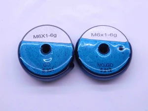 M6 X 1 6g METRIC SOLID THREAD RING GAGES 6 1.0 GO NO GO P.D.'S = 5.324 & 5.212 - DW41467LVR