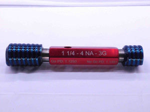 1 1/4 4 NA 3G ACME THREAD PLUG GAGE 1.25 4 GO NO GO P.D.'S = 1.1250 & 1.1351 - DW41468LVR