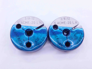 3/8 12 N ACME 2G LEFT HAND THREAD RING GAGES .375 GO NO GO = .3284 .3161 NA LH - DW41486OB6