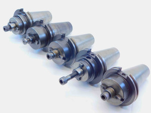 5pc LOT CAT50 1" PILOT O.D. 3/8 KEY FACE MILL TOOL HOLDER 2 3/8 PROJECTION 1.0