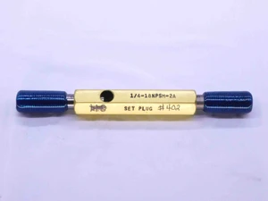 1/4 18 NPSM 2A PIPE SET THREAD PLUG GAGE .25 GO NO GO P.D.'S = .4903 & .4859 - DW41516BB6