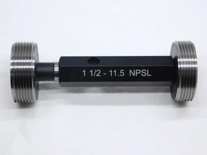 NEW 1 1/2 11 1/2 NPSL PIPE THREAD PLUG GAGE 1.5 GO NO GO PDS= 1.8495 & 1.8576 2B - DW41531MSAF