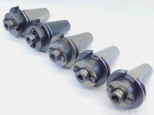 5pc LOT OF CAT50 1 1/4 PILOT O.D. 1/2 KEY FACE MILL TOOL HOLDER 1 1/2 PROJECTION